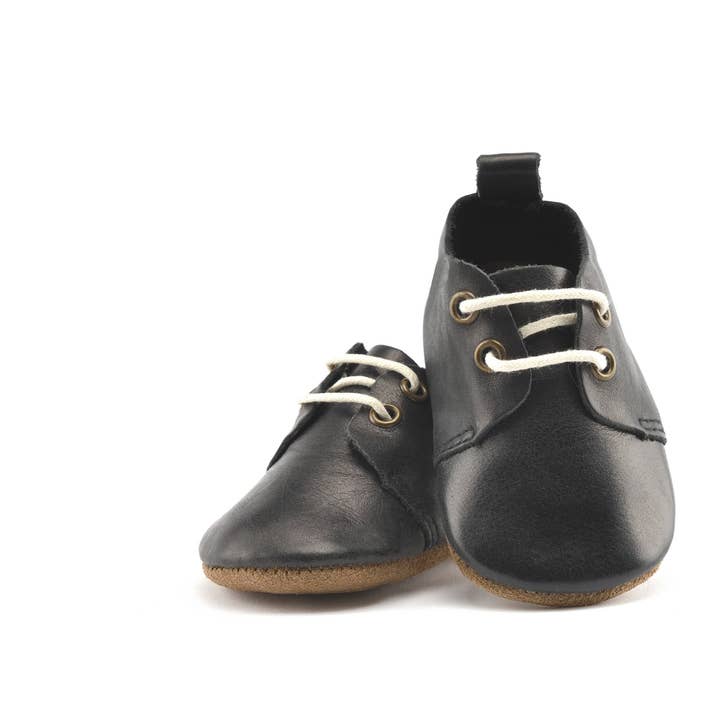 Black - Premium Leather Oxfords - Soft Sole for wholesale by Piper Finn