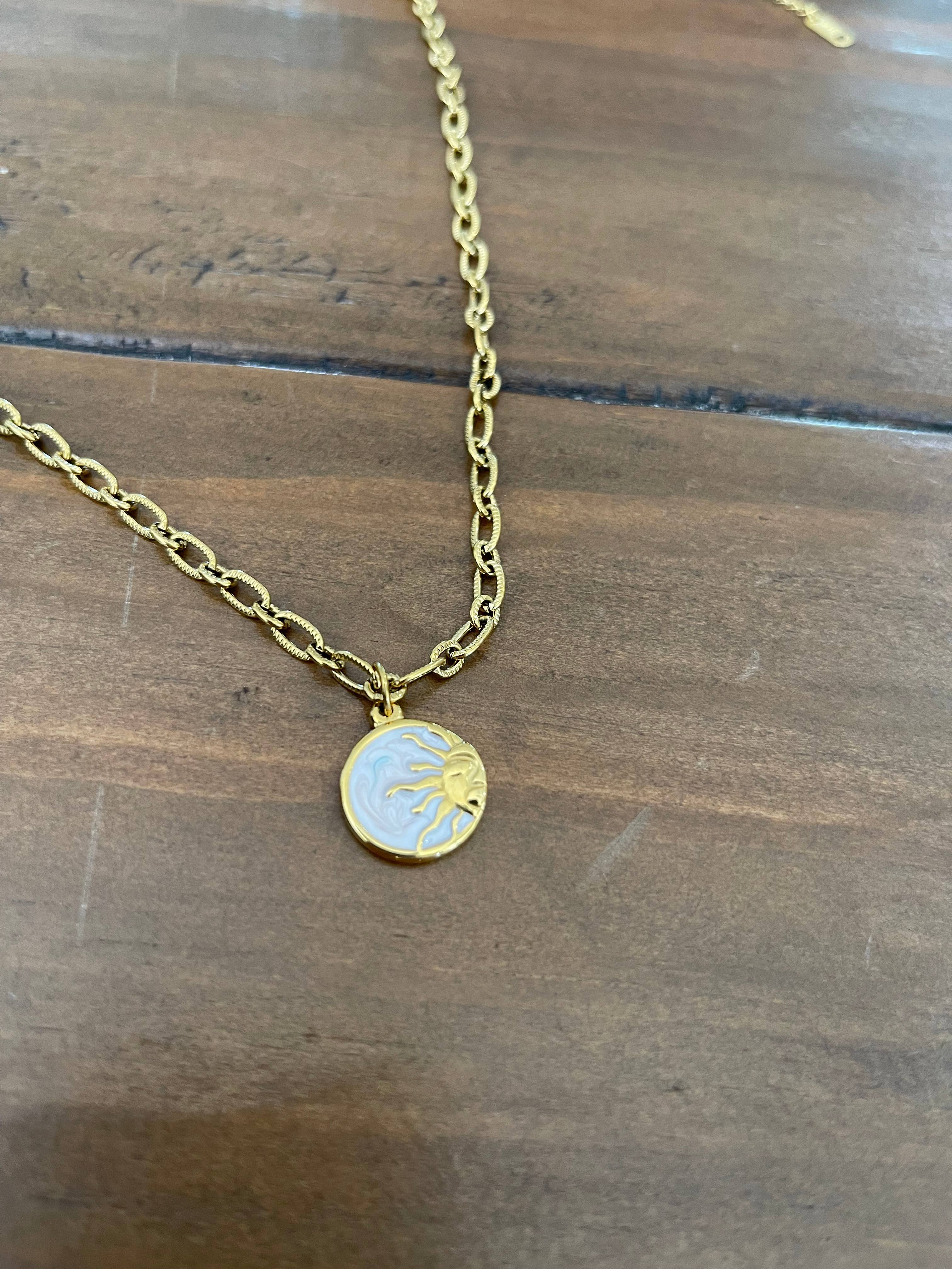 bubs & sass – Großhandel Kette mit Anhänger/Charm – Halskette Sonne/Mond0