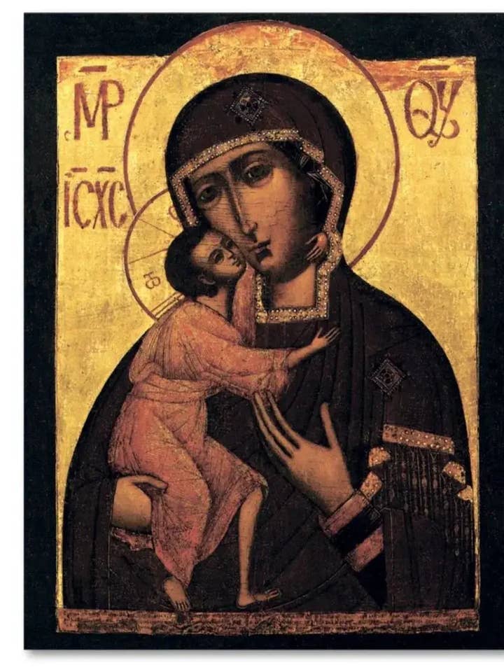 Mother of God Virgin Mary the Theotokos of Saint Theodore (Feodorovskaya). Wooden orthodox icon for wholesale by Iconsofsaints