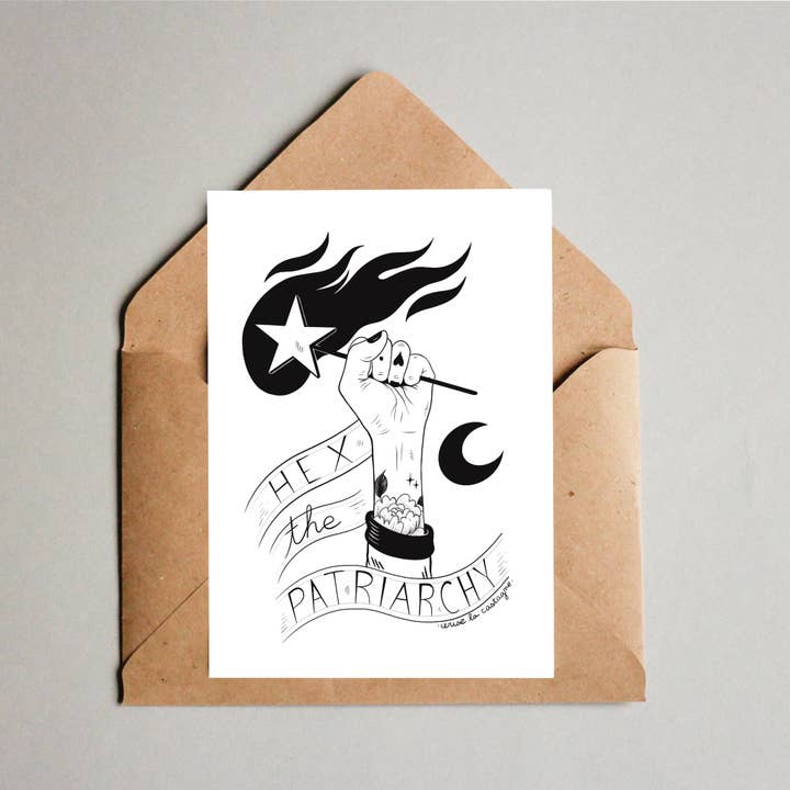 Cartão Postal - Hex o Patriarcado por atacado de Cerise la Castagne