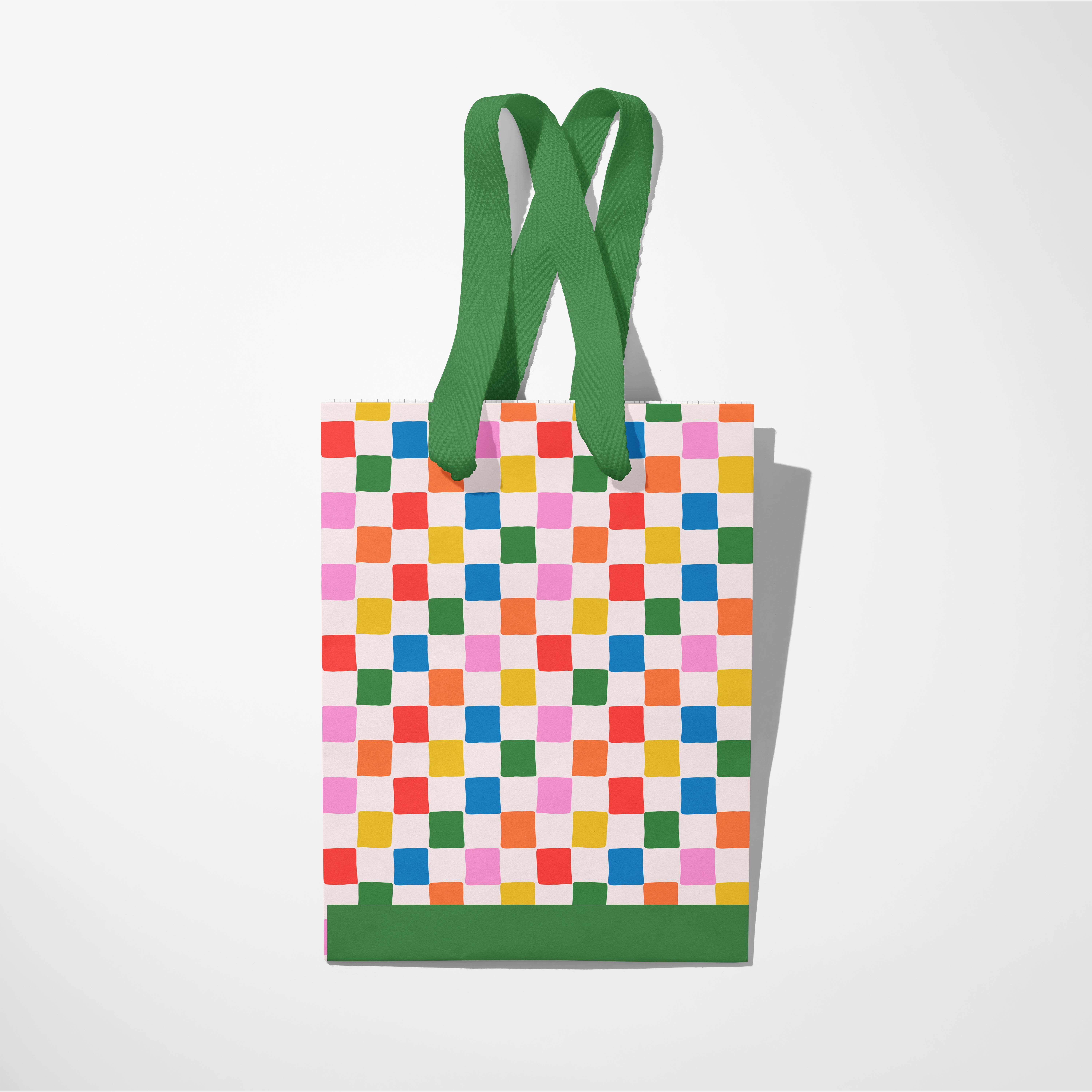 Aspen Lane - Vendita all'ingrosso Buste regalo - Borsa Regalo a Quadretti Colorata Premium | 2 misure1