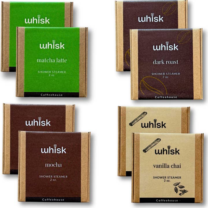 Shower Steamers | Coffeehouse 8-Pack Assortment for wholesale by Whisk Aromatics