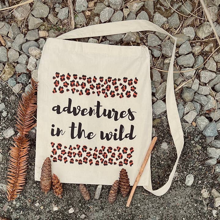 ADVENTURES IN THE WILD - Sacola de Algodão Orgânico por atacado de Little Mate Adventures