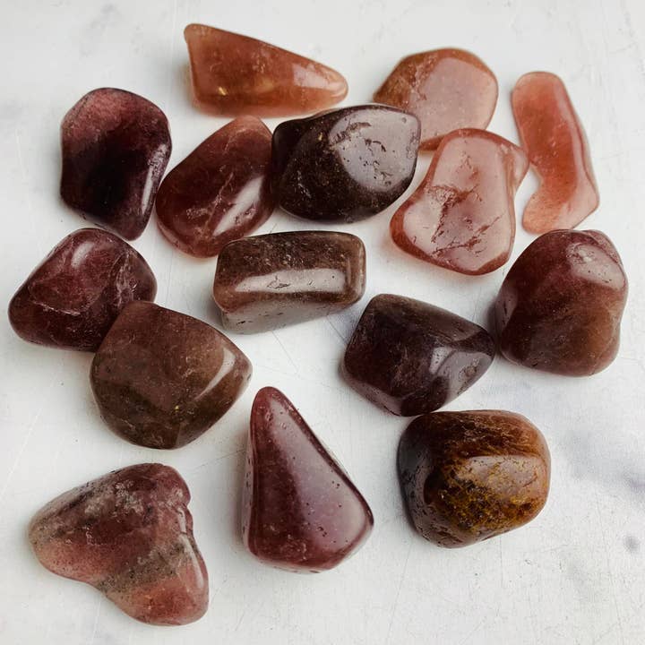 1 lb Tanzberry Quartz Tumbles ~ Polished Crystals for wholesale by Aquamarine Daydream Wholesale