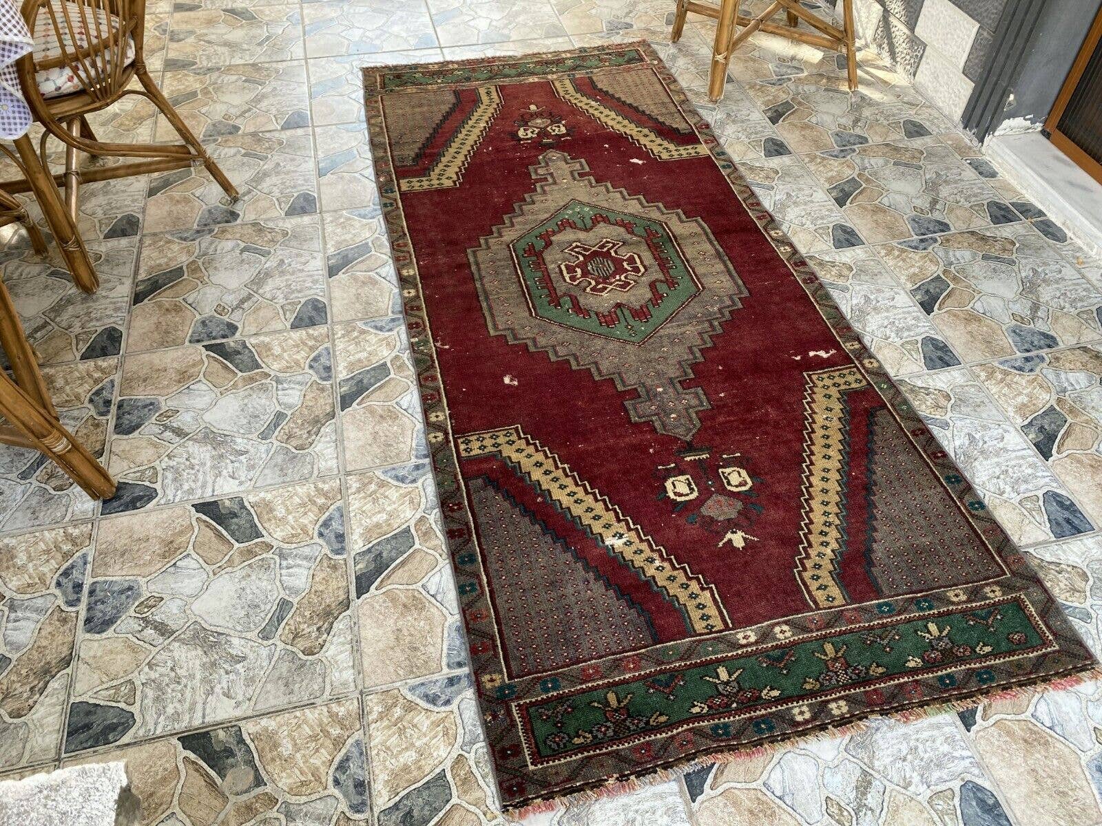 Oushak Rugs - Wholesale Area Rug - Vintage Turkish Handmade Wool Geometric Rug4