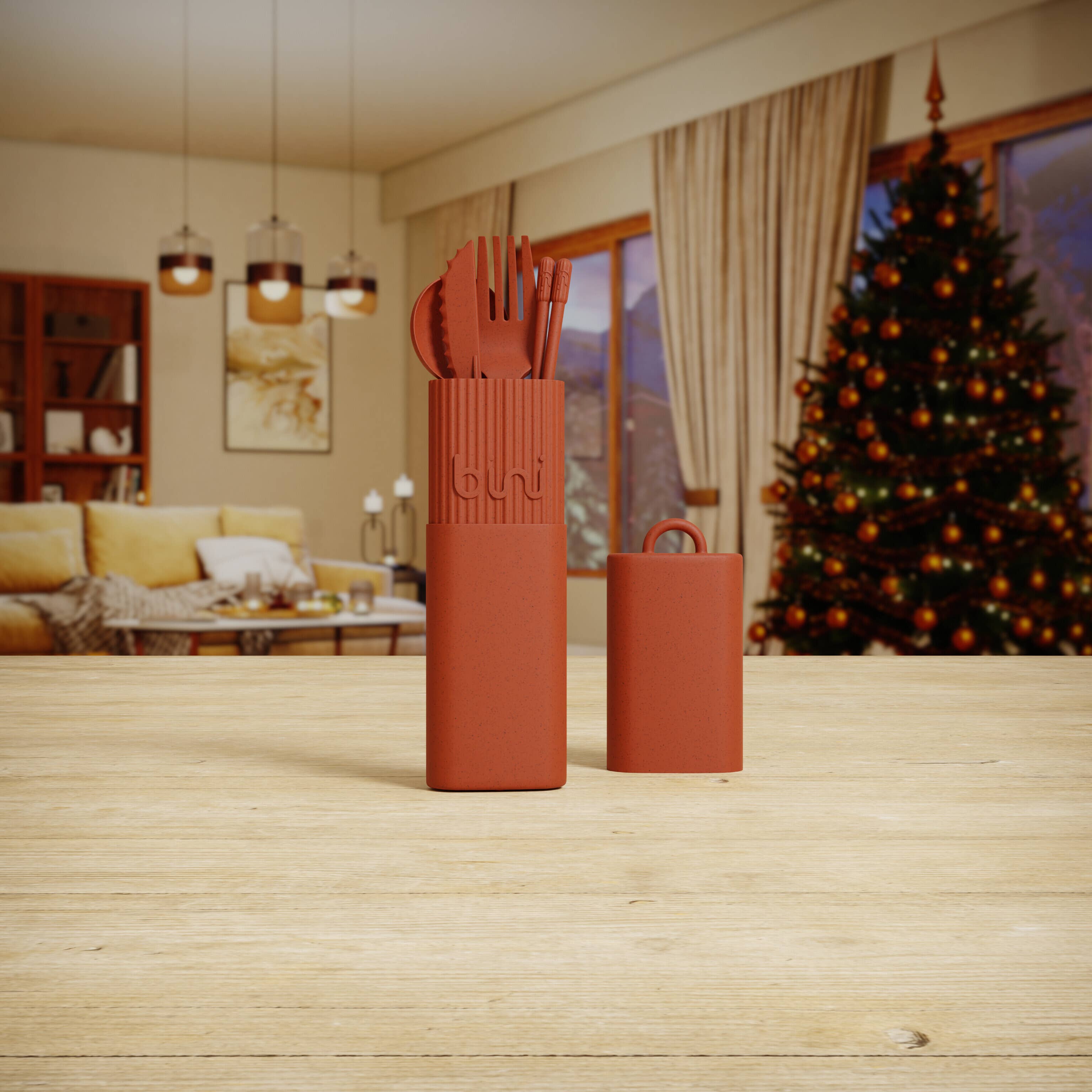 Bini - Vendita all'ingrosso Set di posate assortite - Bini posate riutilizzabili in terracotta bio-based, nomadi1