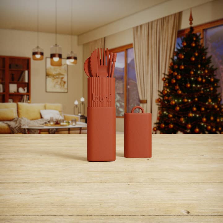 Bini - Vendita all'ingrosso Set di posate assortite - Bini posate riutilizzabili in terracotta bio-based, nomadi1