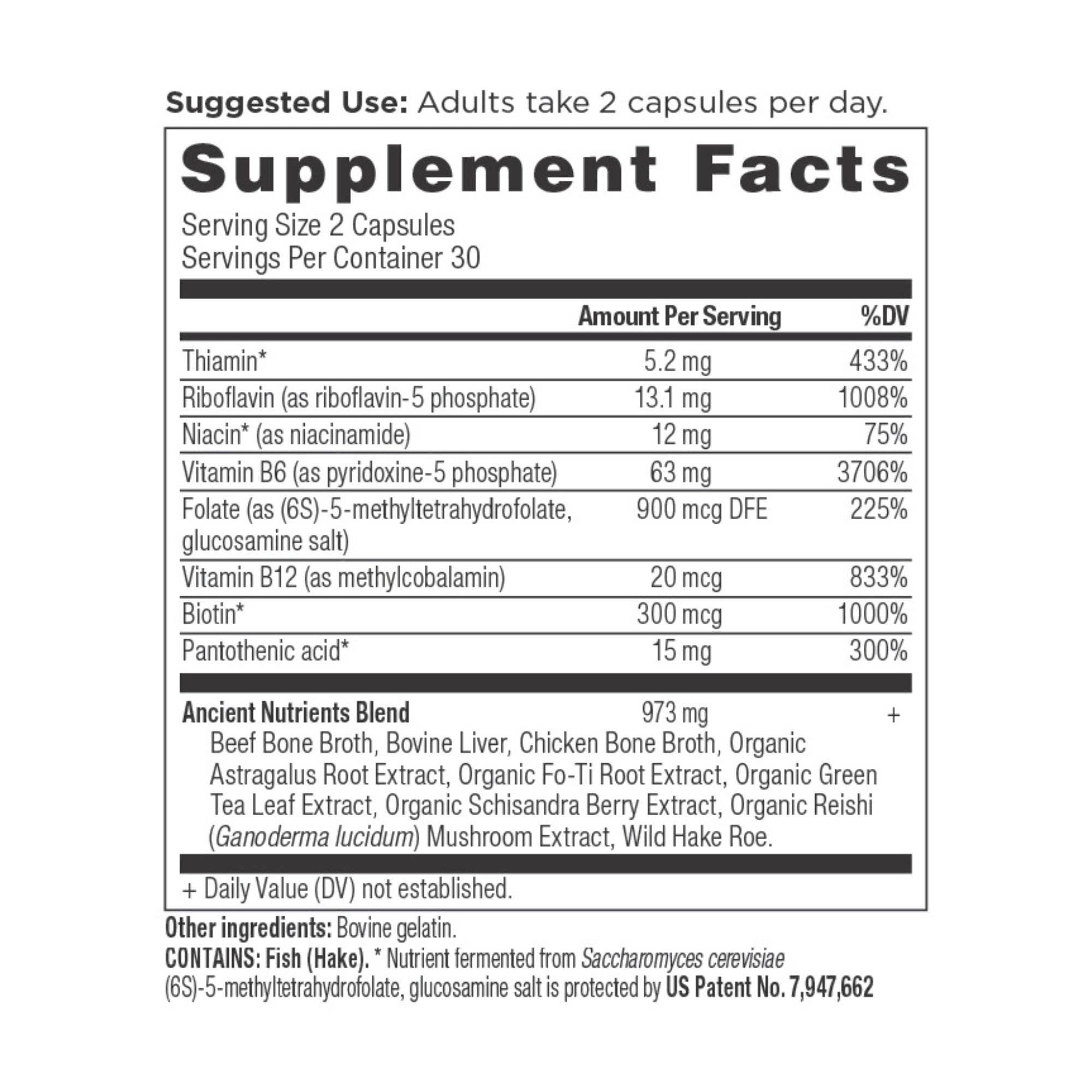 Black Ancient Nutrients Vitamin B Complex | Capsules (60 Capsules) for wholesale on Faire1