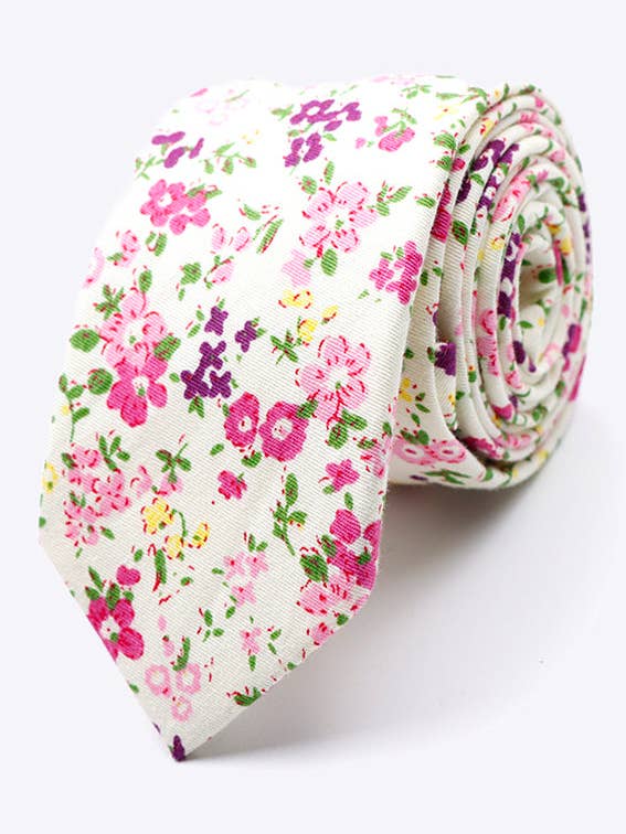 Liberty Witte Stropdas nr. 3 Heren van Katoen "Gaspard" voor wholesale door Unipap's