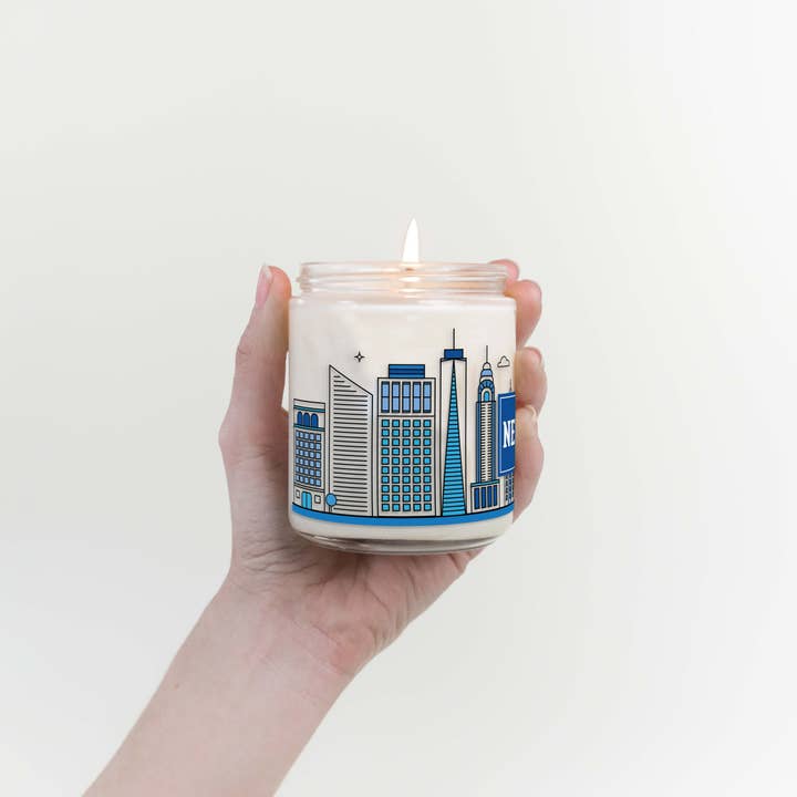 CE Craft Co - Vente Bougie en bocal - Bougie Skyline de New York