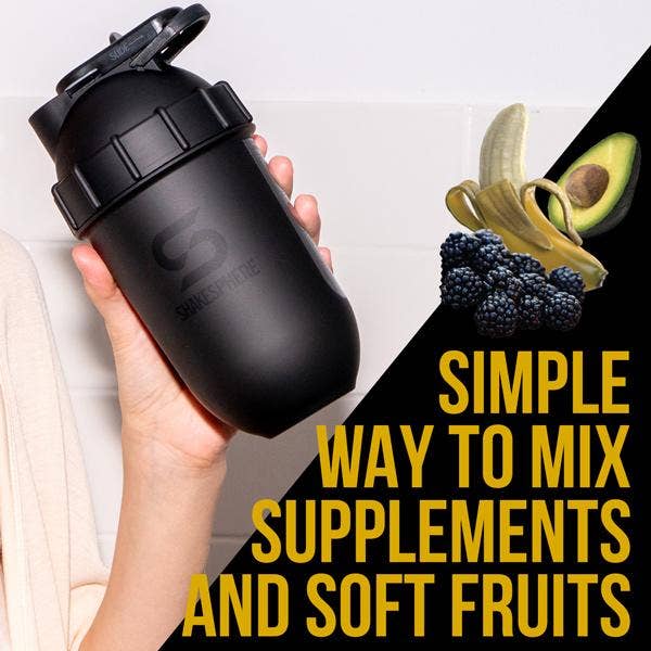 ShakeSphere – wholesale Insulated mug/tumbler – Tumbler Original - Matte Black/White Logo6