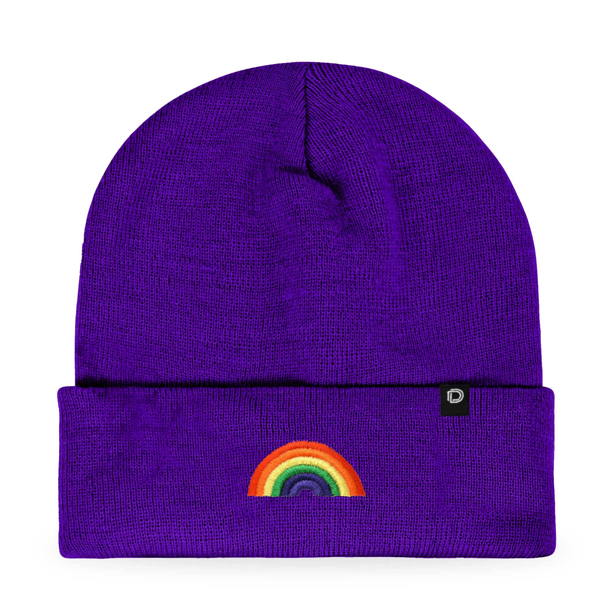 Dalix - Wholesale Beanie - Women's - Dalix Embroidered Rainbow Beanie Cap Cuffed Knit Hat Women65
