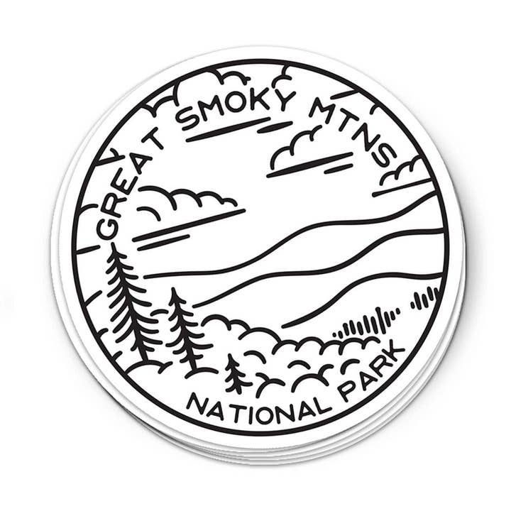 Autocollant du parc national des Great Smoky Mountains | Décalcomanie du parc national pour la vente par Albion Mercantile Co.