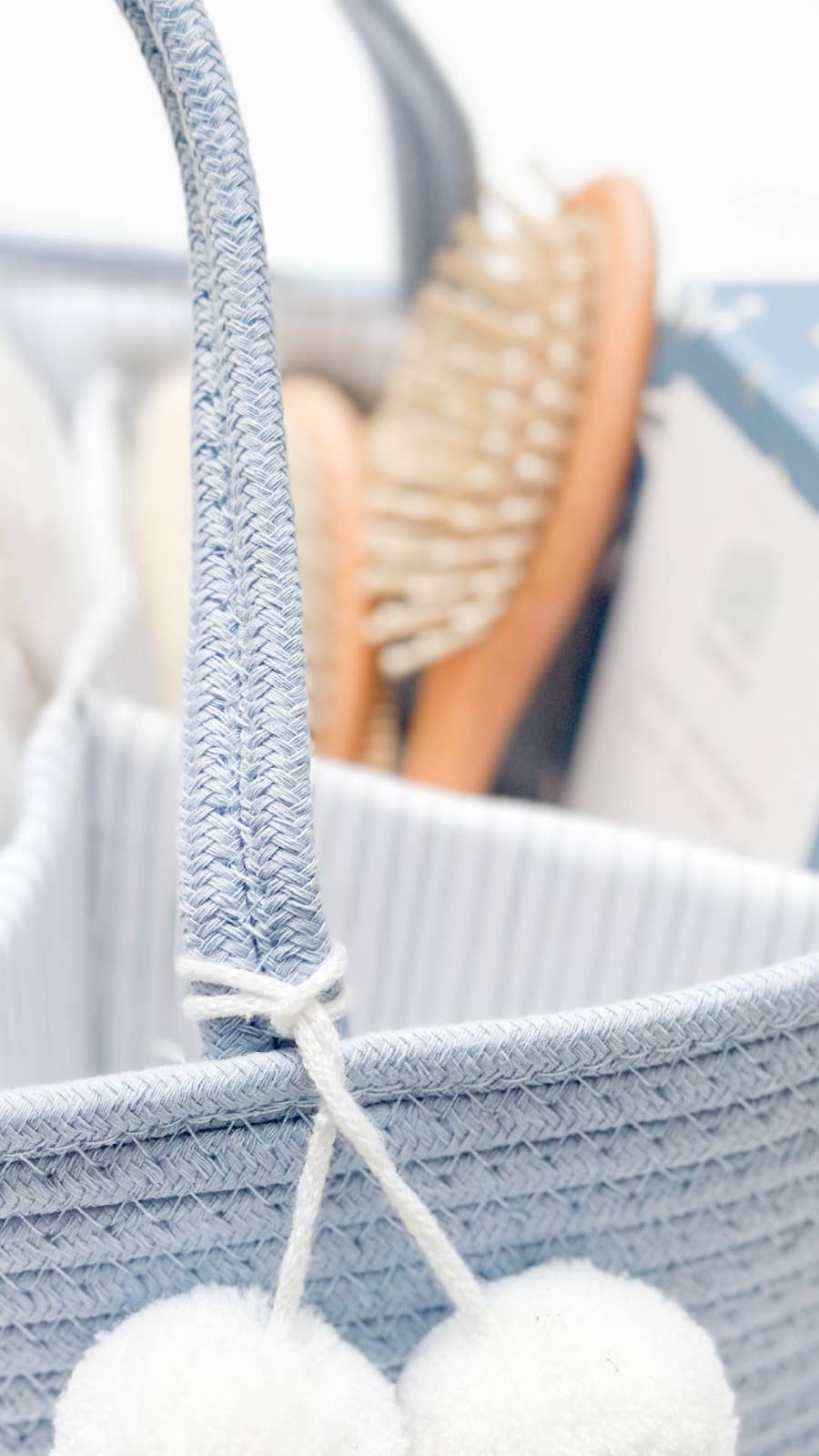 Fephas - Wholesale Diaper Caddy - Baby - Rope Diaper Caddy | Misty Blue4