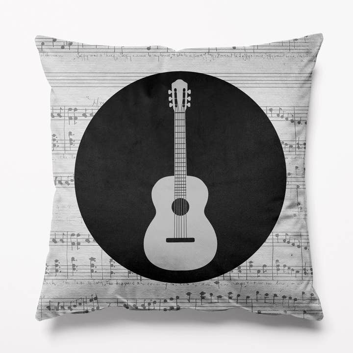 Cuscino in velluto grigio per chitarra per la vendita all'ingrosso da parte di Kitsch Republic