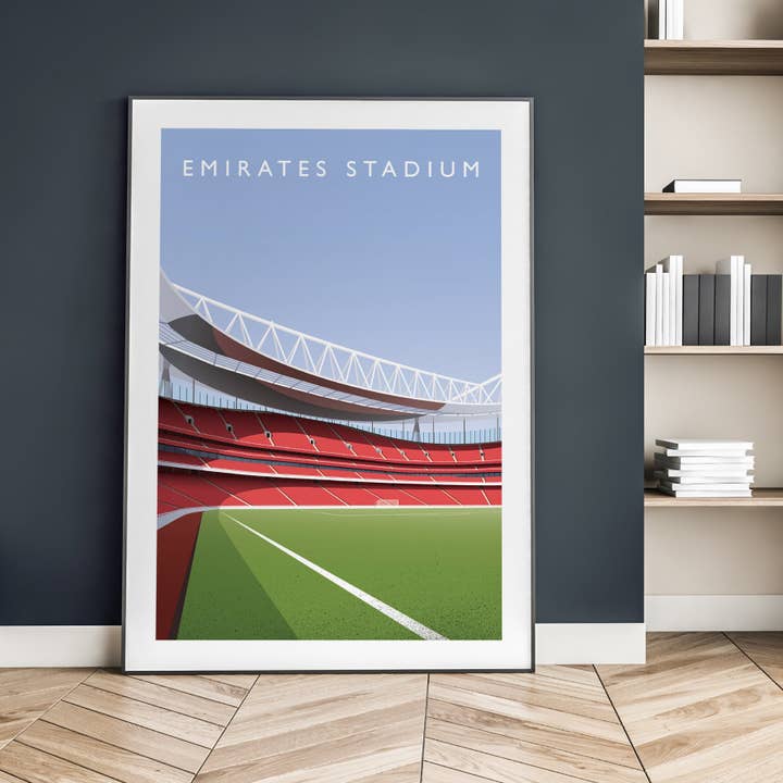 Matthew J I Wood Design & Illustration – wholesale Poster – Arsenal Emirates Stadium - North Bank Poster5