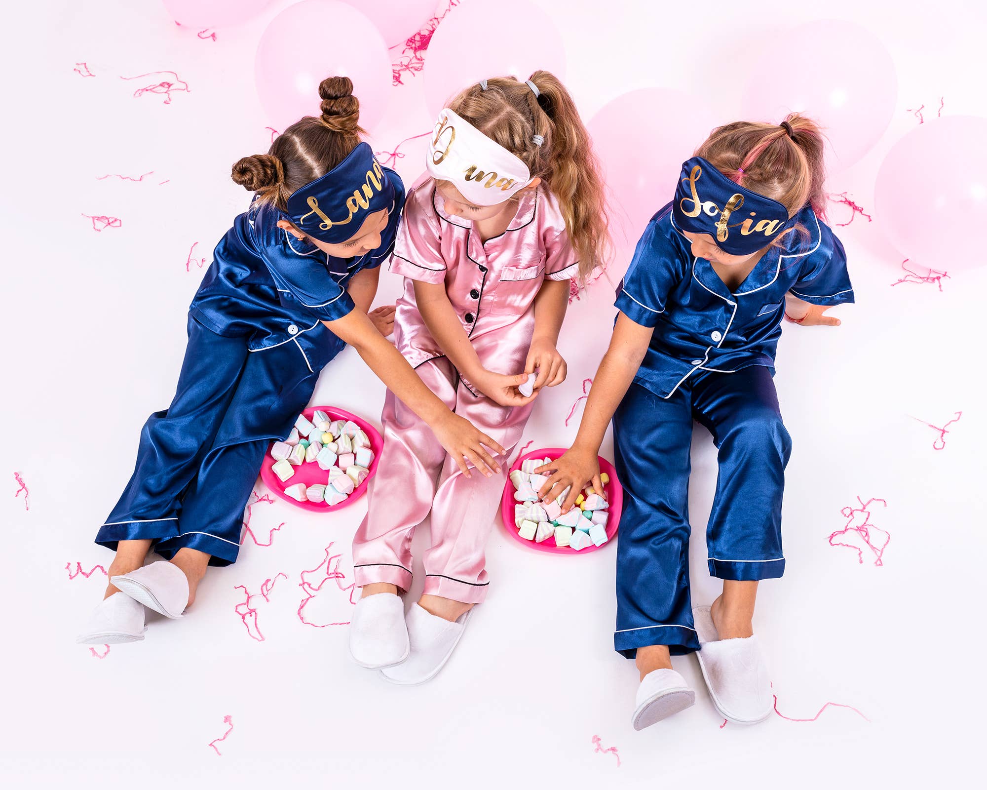 Sisters G Kids - Wholesale Sleepwear Set - Kids - Kids Satin Pajamas Short Sleeves + Pants 22