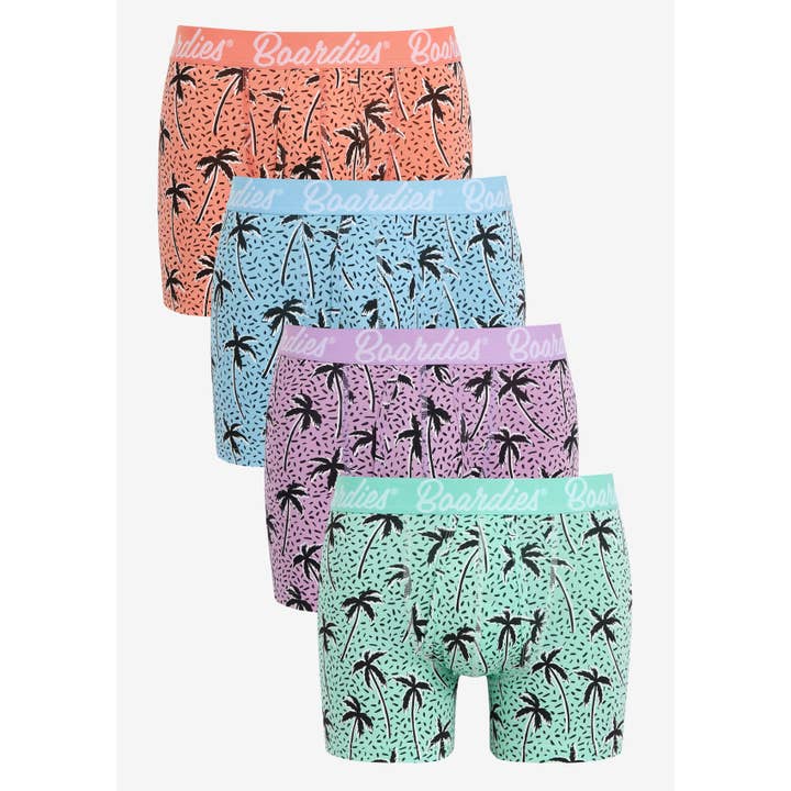 Flair Palm Boxershorts, 4er-Pack für den Großhandel von Boardies