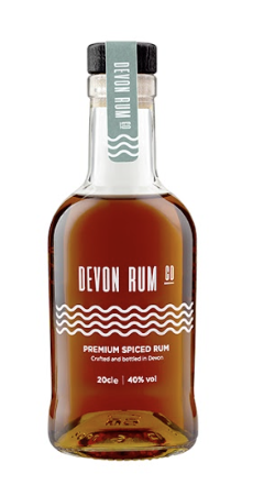 Devon Rum Co – wholesale Rum – Premium Spiced Rum -20cl with jute gift bag1
