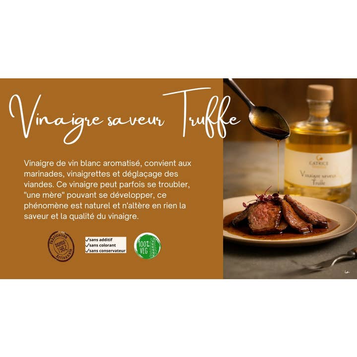 Vinagre sabor trufa Botella Apilable 25cl para venta al por mayor de CATRICE GOURMET