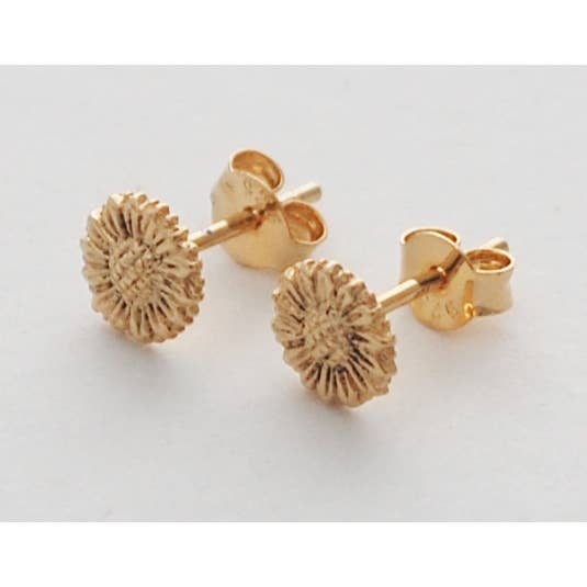 Semaki & Bird - Wholesale Stud/Post Earrings - Sunflower Stud Earrings - gold Natural History1