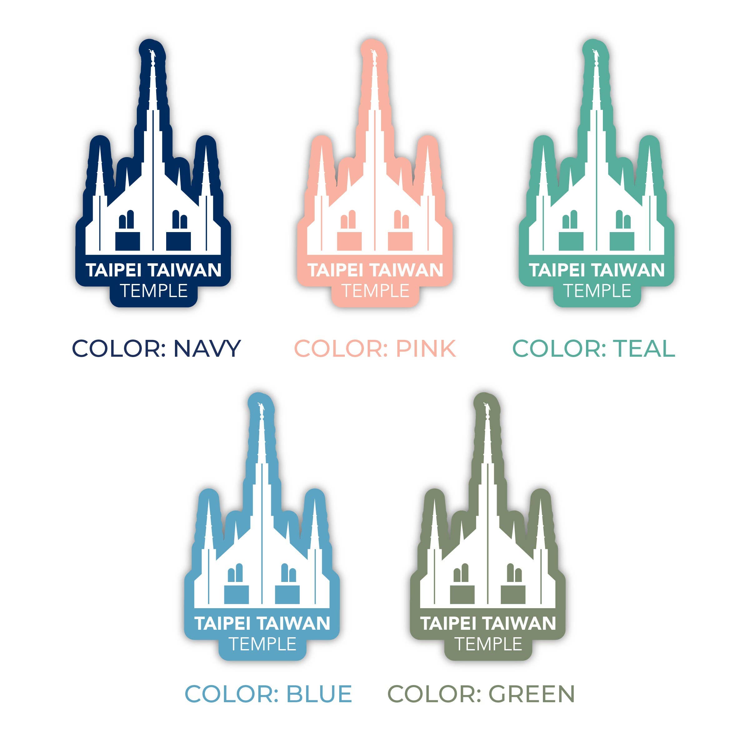 JasmineTreeDesign - Wholesale Sticker - Taipei Taiwan Temple Sticker, LDS Taipei Taiwan Temple1