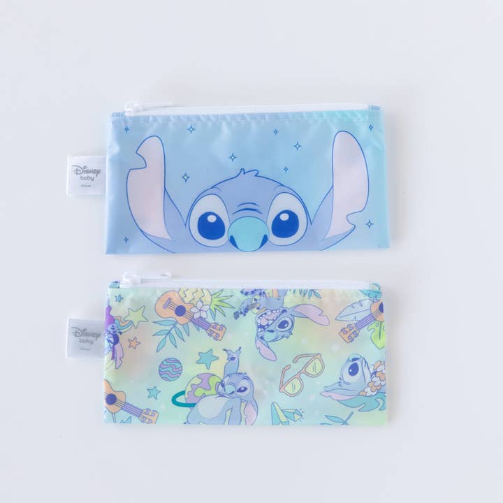 Bumkins - Wholesale Snack Pack - Kids & Baby - Reusable Snack Bag, Small 2 Pack: Stitch Star-ring Up Trouble4