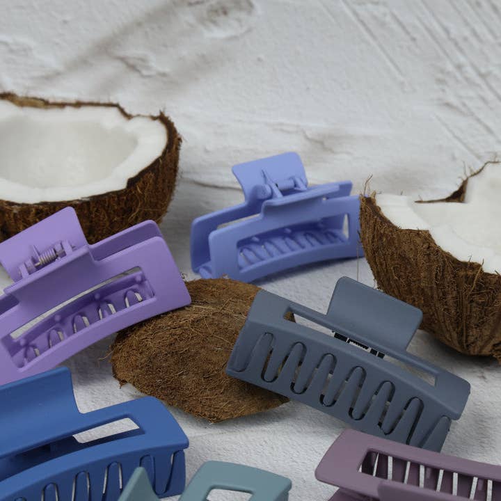 Nakoa The Label - Wholesale Hair clip – Women’s - Claw Clip -- Elongated Rectangle - Cornflower Blue2