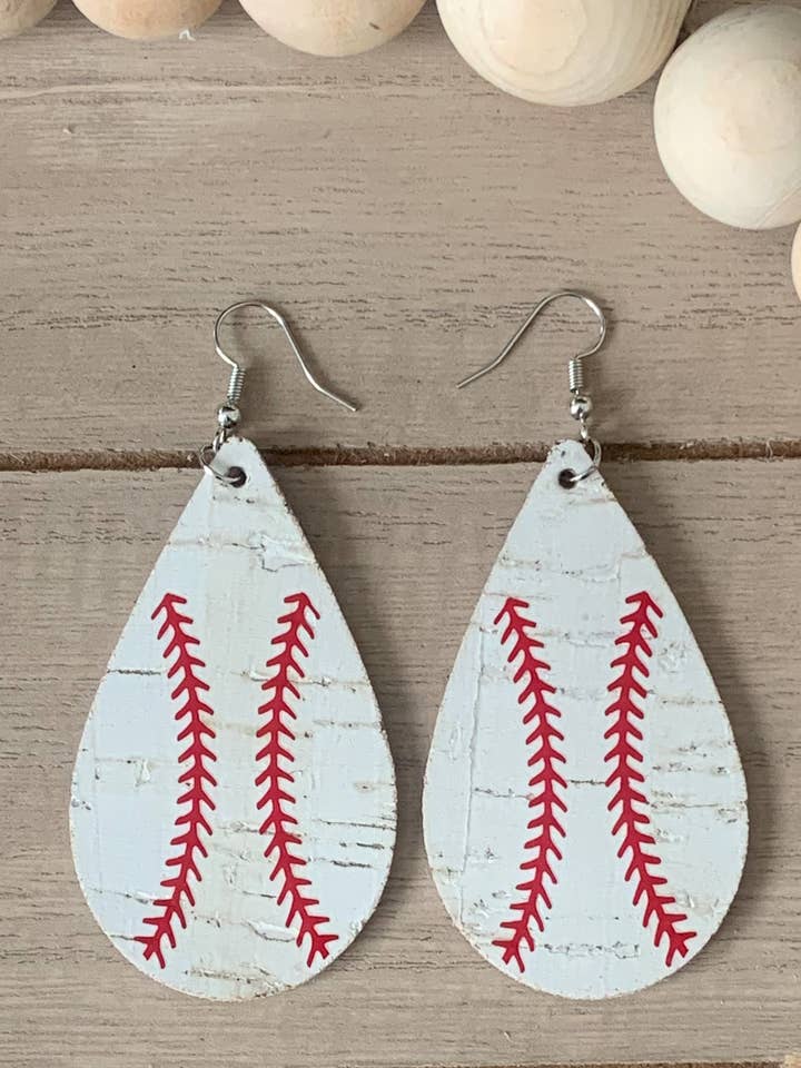 Baseball Earrings for wholesale by Recklessly Loved