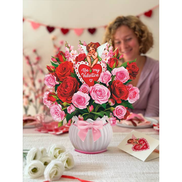 FreshCut Paper LLC - Wholesale Valentine's Day Card - Cupid's Valentine (8 Pop-up Greeting Cards)1