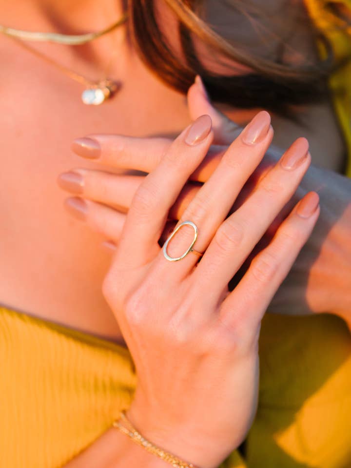 Oksana Ring - Hammered for Textured Finish for wholesale by Everly Made
