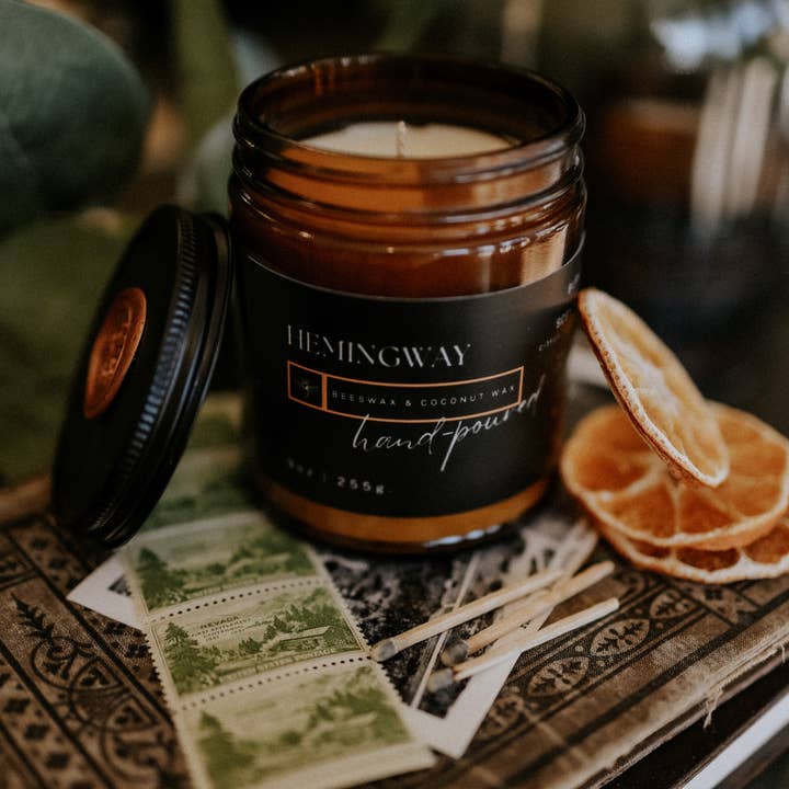 Copper & Wax Co. - Wholesale Jar/Filled Candle - Hemingway Citrus Cigar Smoke Oak Moss Jar Candle1