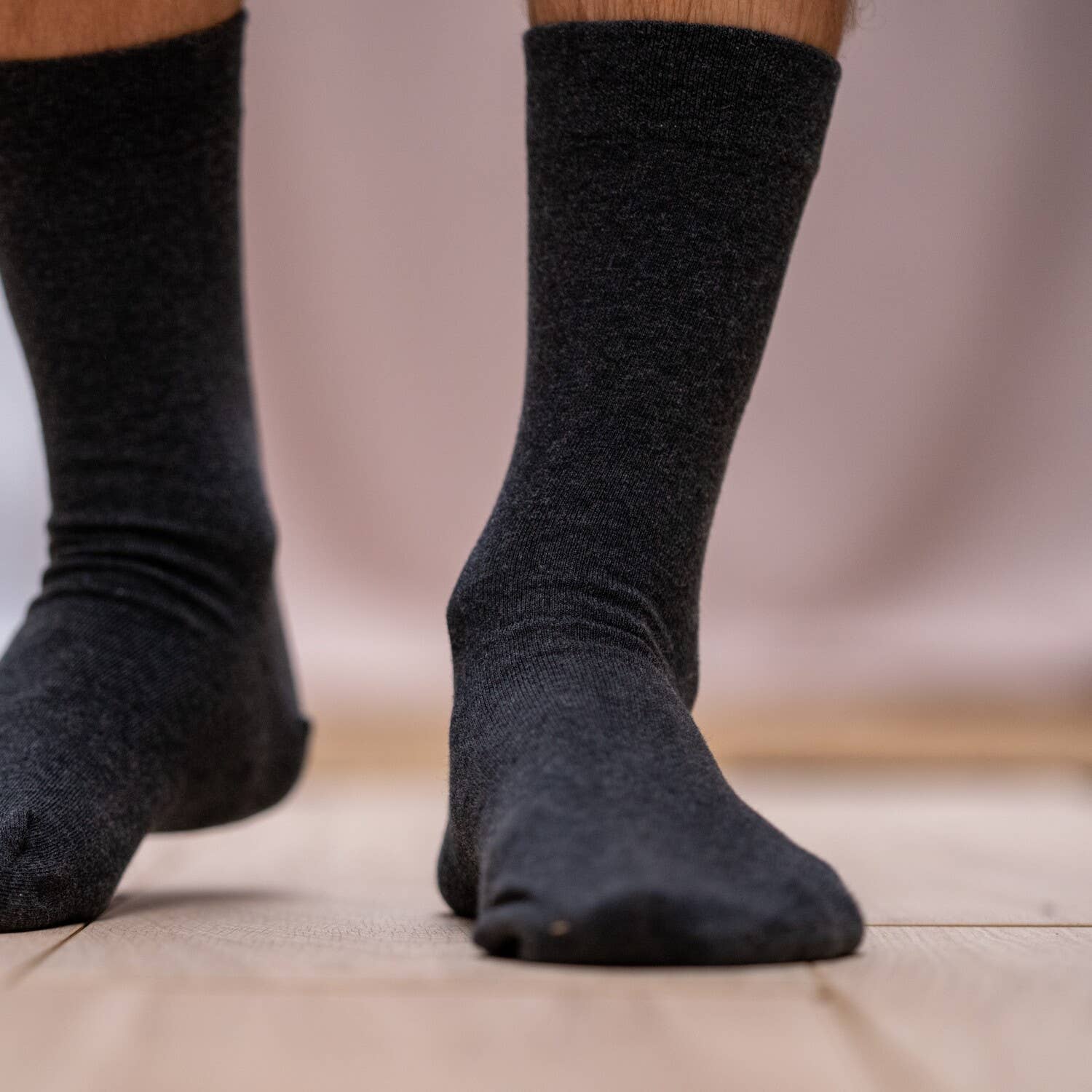 BILLYBELT - Wholesale Socks - Men's - Solid combed cotton socks - Mouse gray3