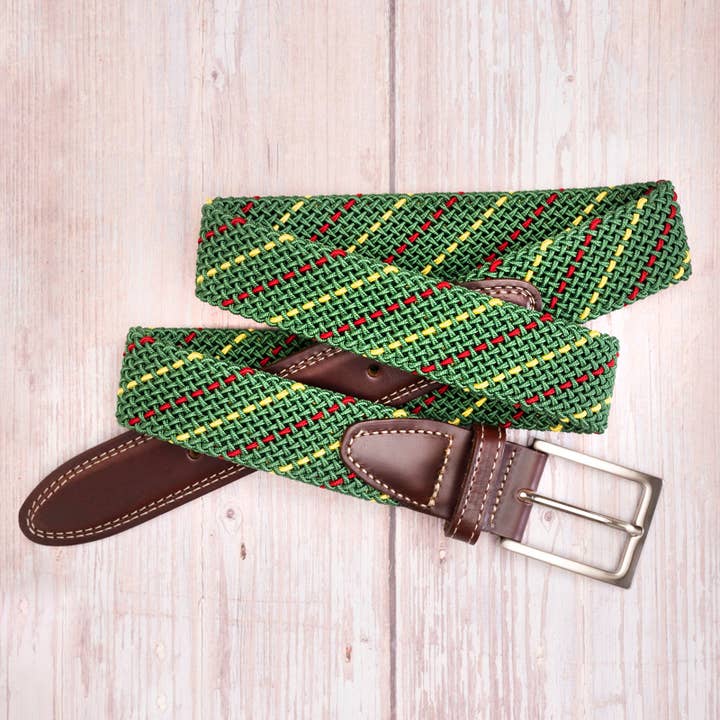 Tour Green Stretch Elastic Belt for wholesale by YRI Custom Designs