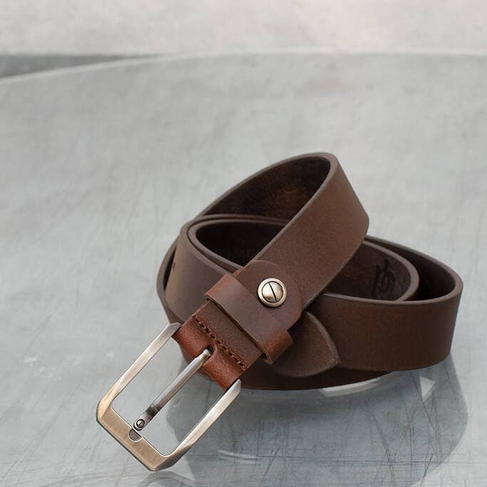 Cintura stretta in pelle cerata da uomo - BELT20 per la vendita all'ingrosso da parte di PRIMEHIDE