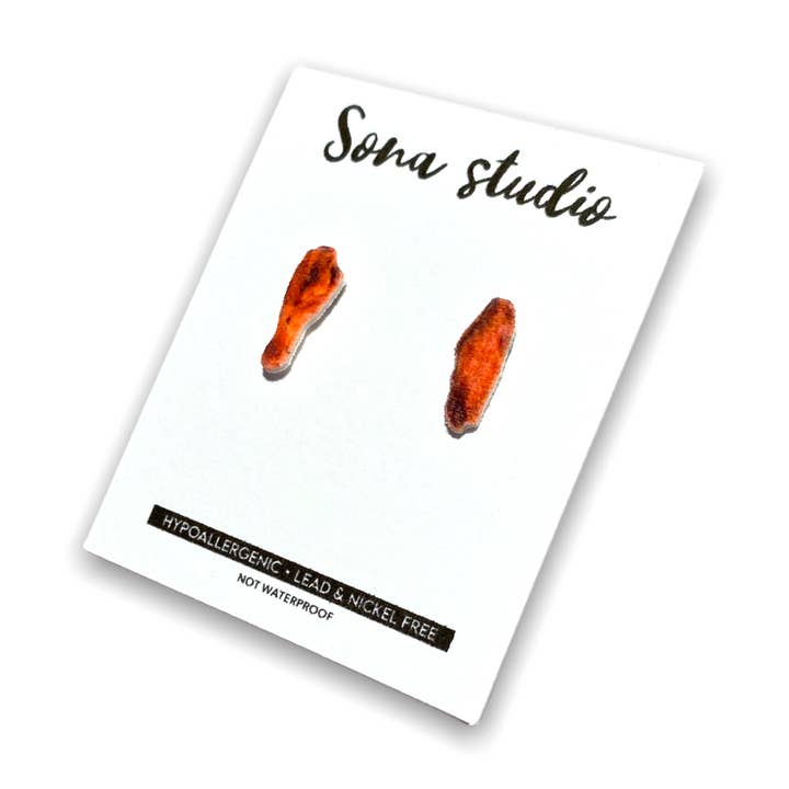 Sona Studio - Wholesale Stud/post earrings - Chicken wing (Buffalo) Earrings1