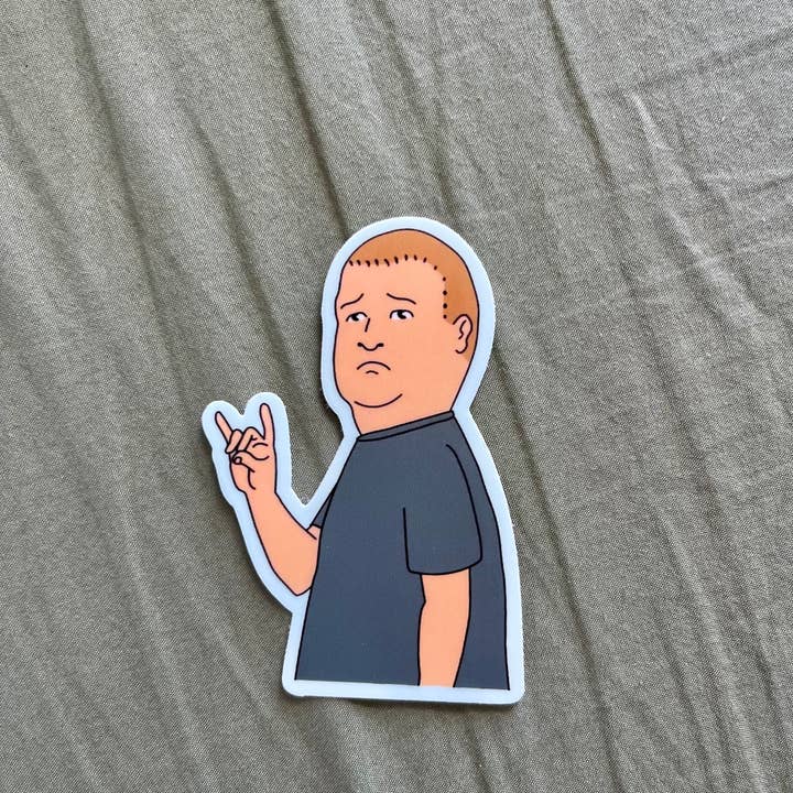 Stickers by Saylor - Wholesale Sticker - Bobby Hill Sadly Rock On King of The Hill Vinyl Sticker1