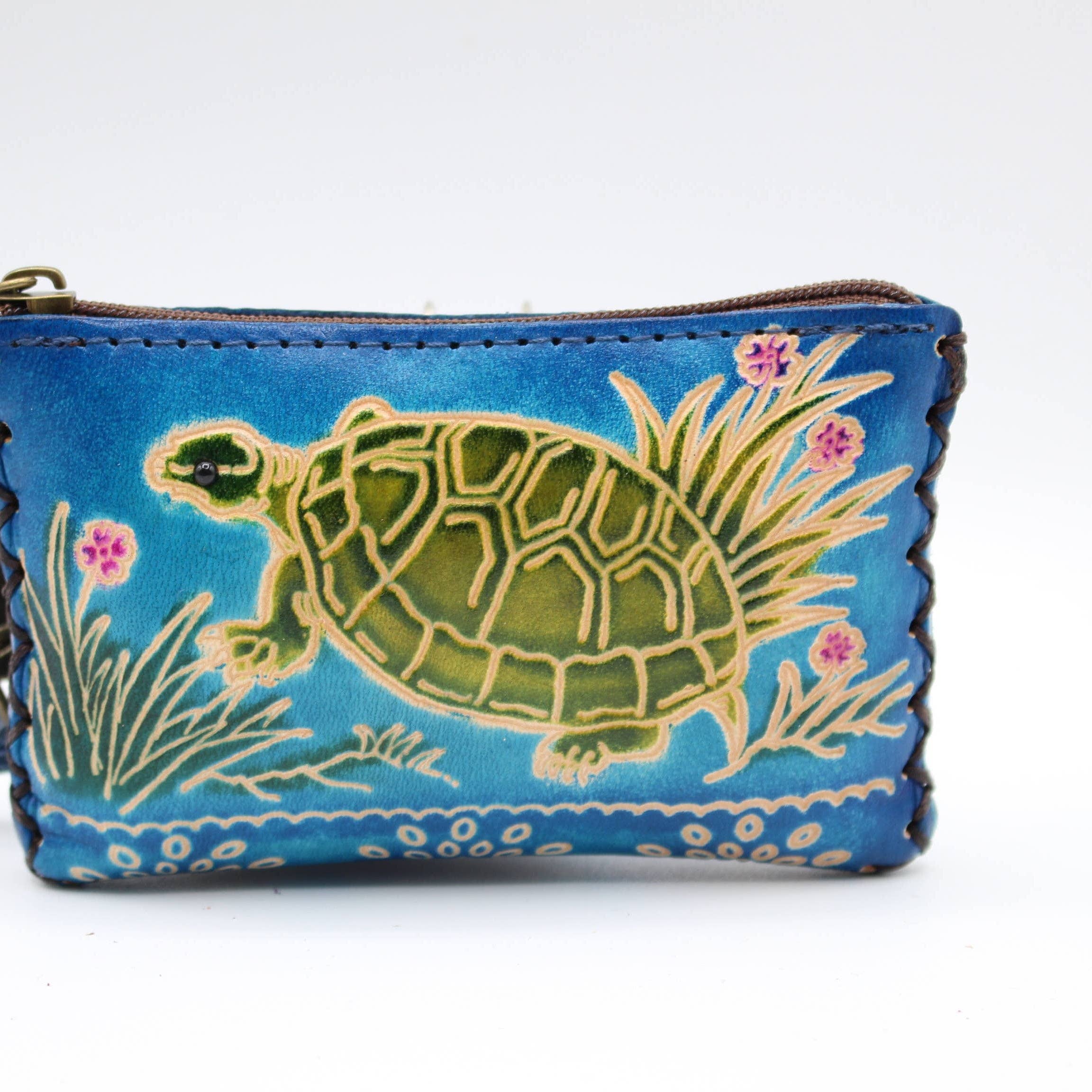 Sunflower Handmade leather inc - Vente Porte-monnaie – femme - Porte-monnaie en cuir en forme de tortue1