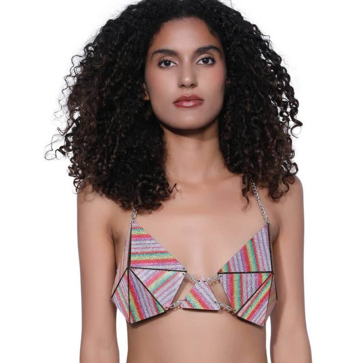 Western Fashion - Vendita all'ingrosso Bralette - Donna - 14309RNB - Reggiseno in acrilico - Rainbow0
