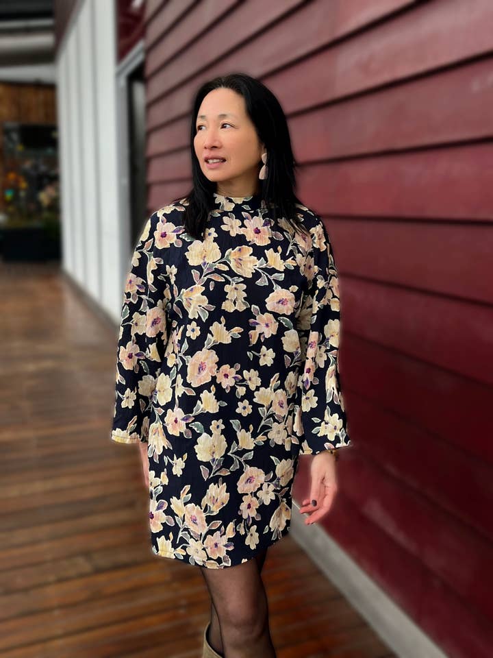 Satin and textured viscose fabric CAMELIA - Printed in France for wholesale by MY DRESS MADE