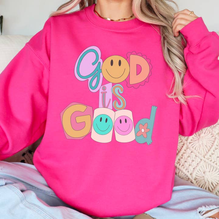 Shoppe SHC - Wholesale Grafisch sweatshirt - Dames - Christian kleding | Sweatshirt met God Is Good opdruk6