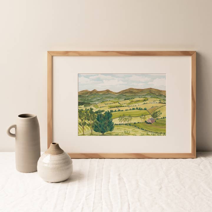 Cumbria Fields - A4 Art Print for wholesale by Joy Jen Studio