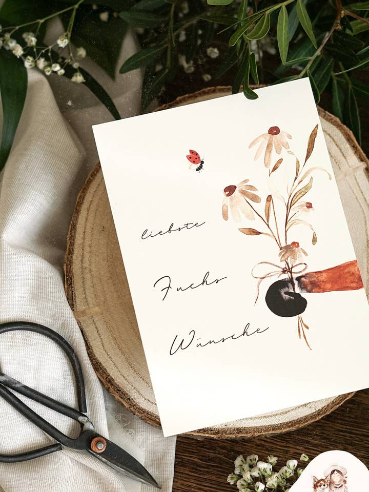 Hilsenkort Kæreste Ræv Ønsker for engroshandel hos FuchsMaedchen