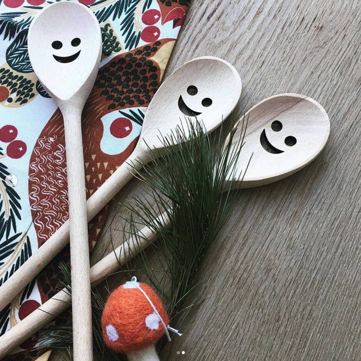 Houten vrolijke lepel voor wholesale door Square Love