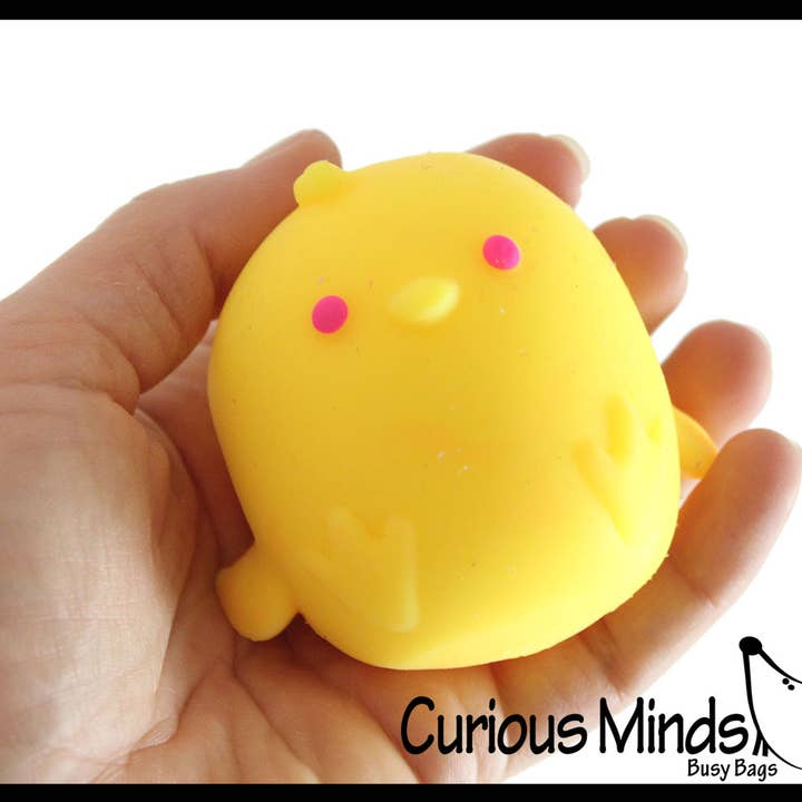 Curious Minds Toys – Engroshandel Klemmelegetøj - Børn og baby – 1 Chick Nee Doh Soft Squeeze Stressbold