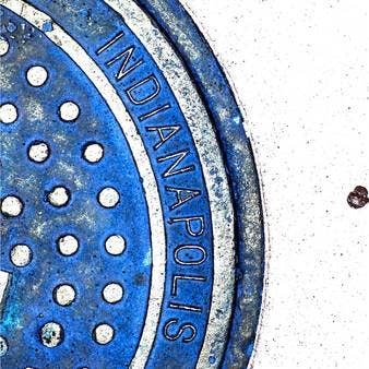 Indianapolis Manhole Cover Coaster for wholesale by South Austin Gallery