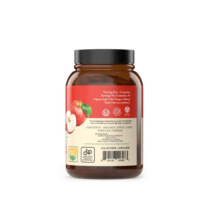 Complete Natural Products - Venta al por mayor Suplementos/vitaminas para beber - Cápsulas de vinagre de sidra de manzana orgánico