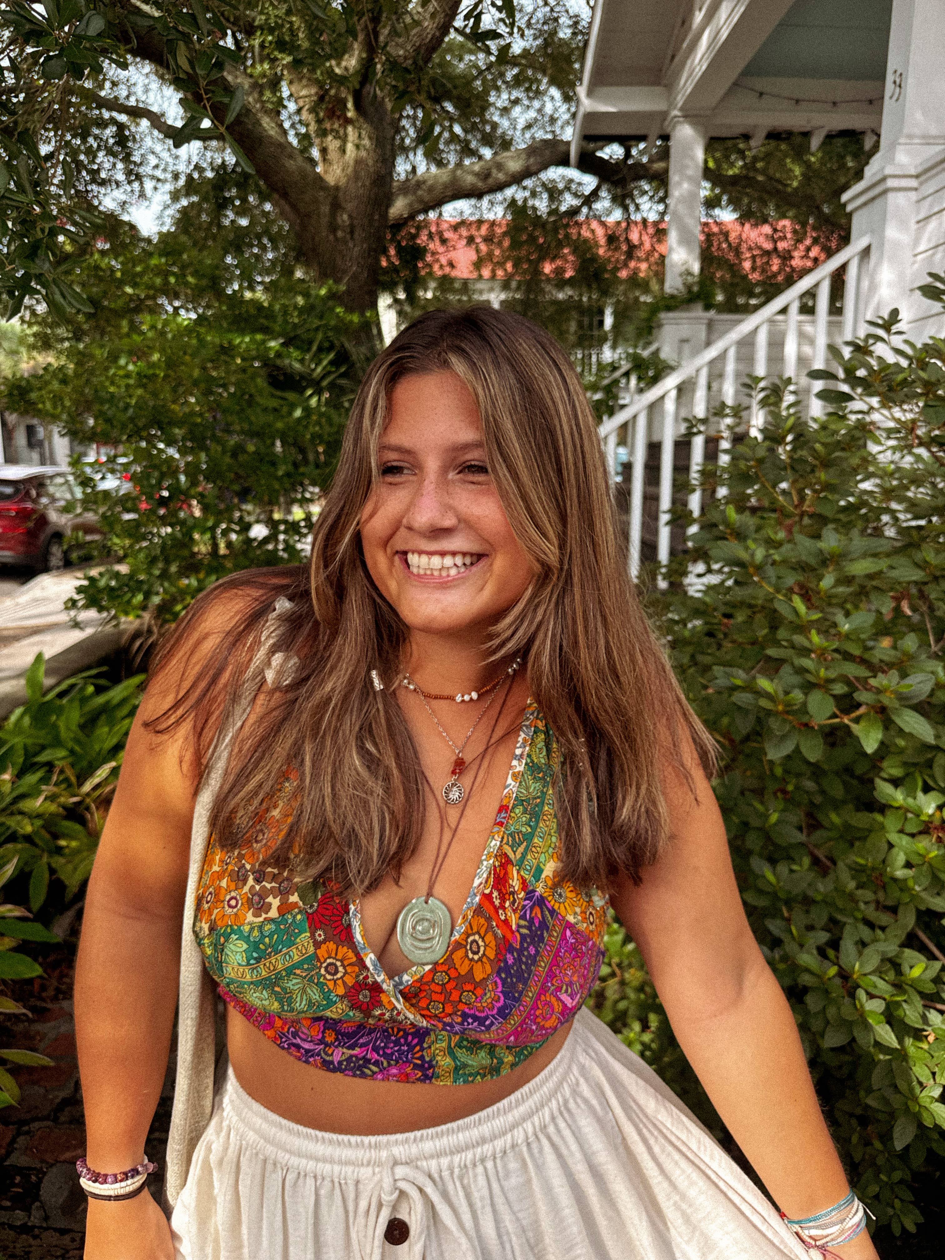 Gardenbelle Shop - Venta al por mayor Brallete - Mujer - Bralette reversibles de patchwork colorido estilo bohemio hippie para playa1