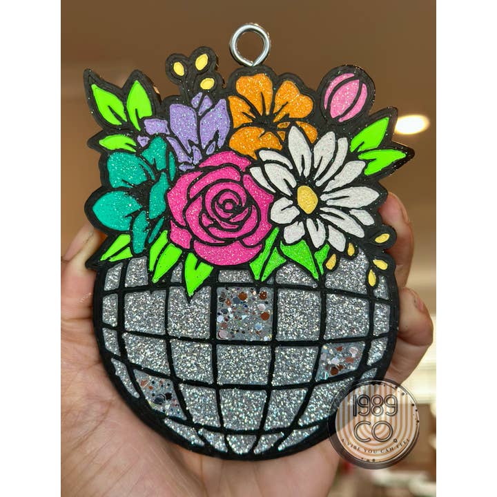 1989 Co. – wholesale Car Freshener - Unisex – Floral Disco Ball Car Freshie