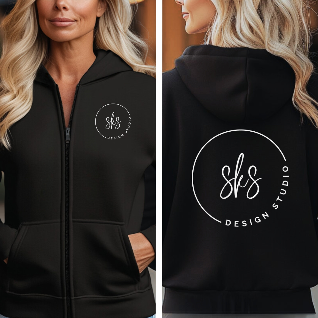 SKS Design Studio - Wholesale Hoodie - Women's - CUSTOM LOGO | Unisex Zip Up Hoodie [GILDAN]1